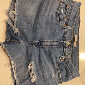 Levi's Light Blue Distressed Jean Shorts